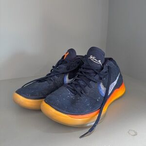 Nike Dark Blue and Orange Athletic Shoes (Kobe)